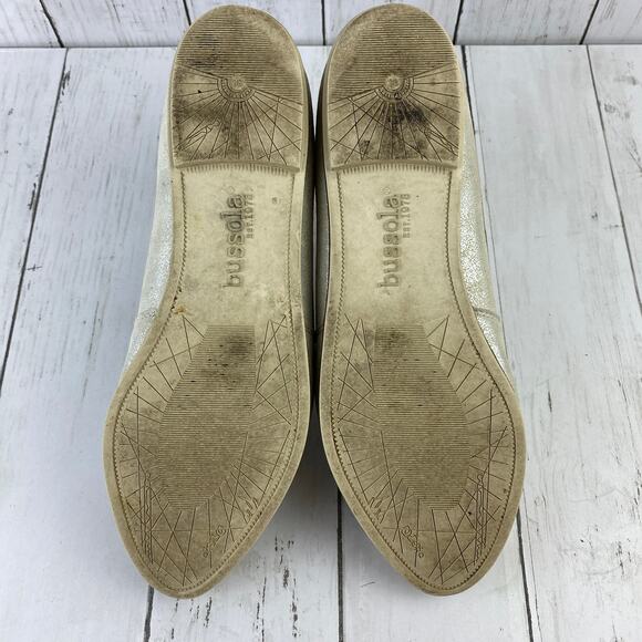 Bussola Metal Washed Vapor Cannes Canta Slip On Flats Size 7.5 EU 38 - Picture 7 of 16